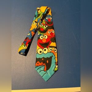 Sesame Street Children's Television Workshop  Jim Henson Novelty Polyester Tie